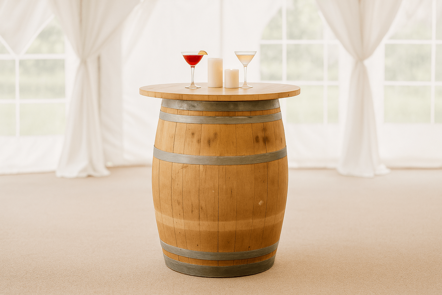 Large barrel table
