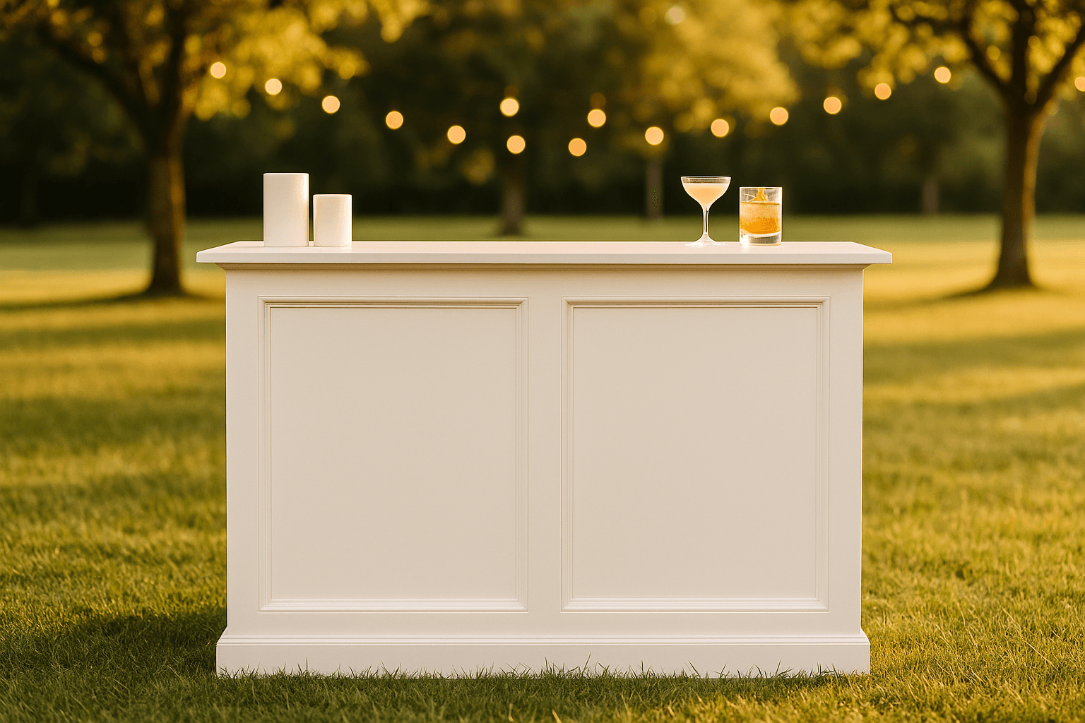 White classic double bar